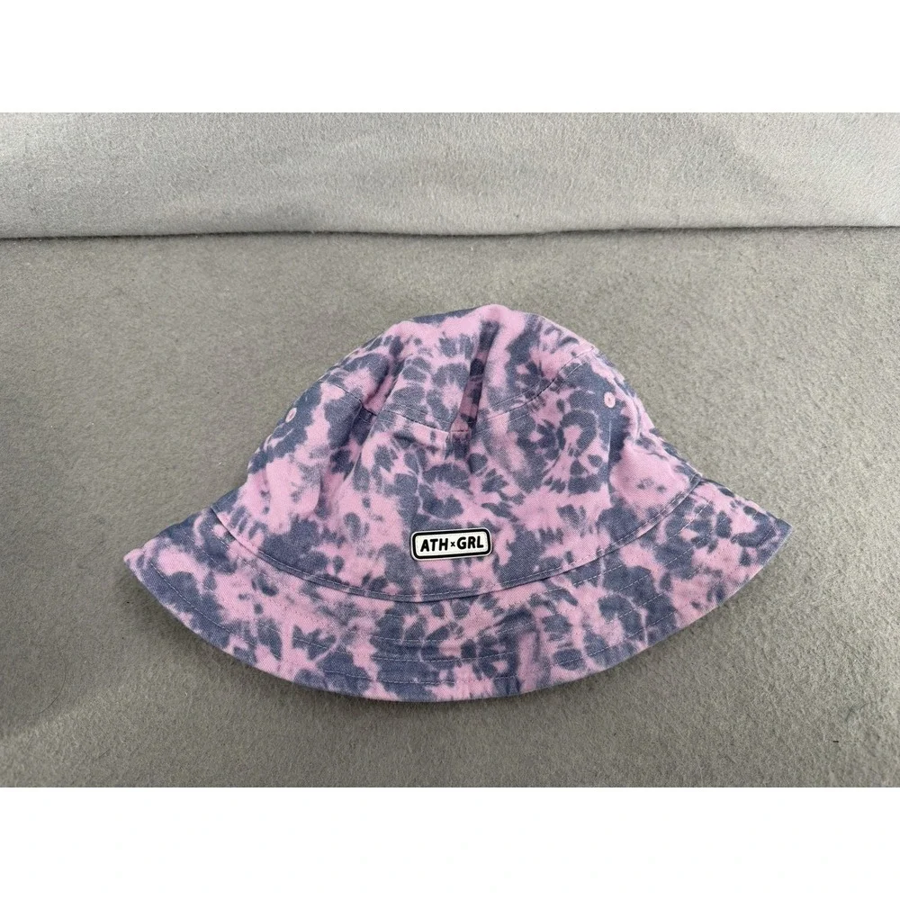 Athleta Girl Bucket Hat Size S/M Pink Purple Tie Dye Reversible Y2K Soft‎ Girl